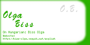 olga biss business card